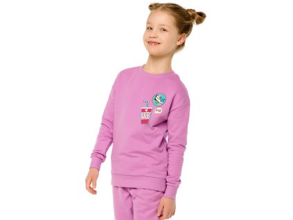 Dívčí mikina Shake - šeříková - velikost 152