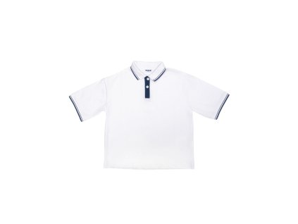 Dívčí polo s krátkým rukávem - bílá - velikost 170