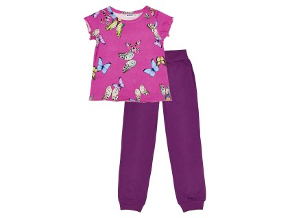 Dívčí pyžamo Butterfly - šeříková/fialová - velikost 122