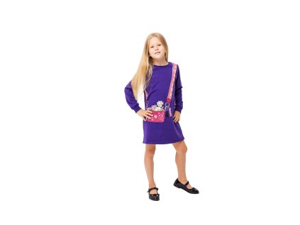 Dívčí šaty Love - fialová - velikost 152