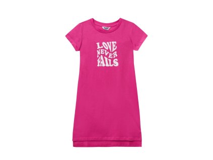Dívčí šaty Love - jasně-růžová - velikost 164