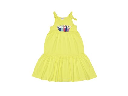 Dívčí šaty Music - žlutá - velikost 152