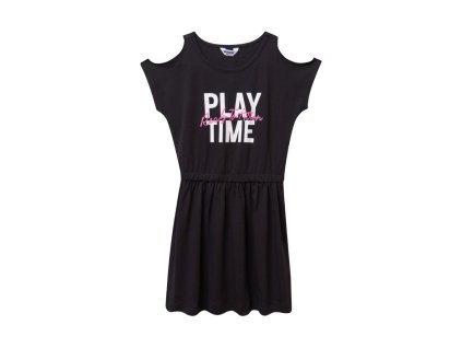 Dívčí šaty Play Time - černá - velikost 164