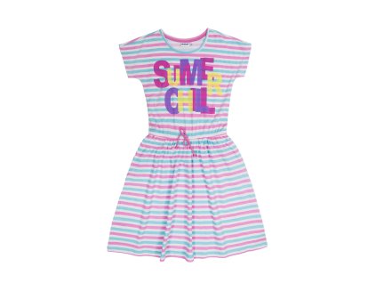 Dívčí šaty Summer Chill - bílá - pruhy - velikost 164