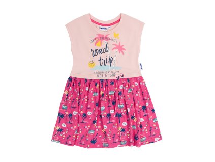Dívčí šaty World Tour - růžová - velikost 122