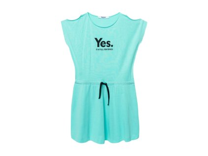 Dívčí šaty Yes - tyrkysová - velikost 164