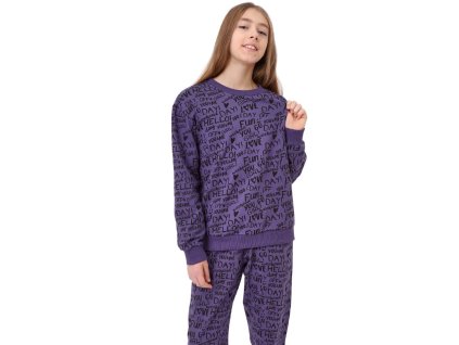 Dívčí tepláková souprava Casual - fialová - velikost 164