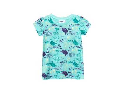 Dívčí tričko Cool Cat - tyrkysová - velikost 122