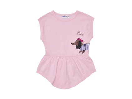 Dívčí tunika Mon Amour - růžová - velikost 122