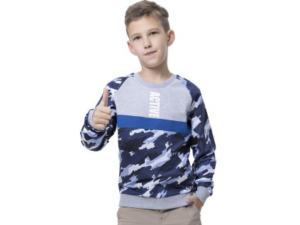 Chlapecká mikina Active - kobaltová - velikost 164
