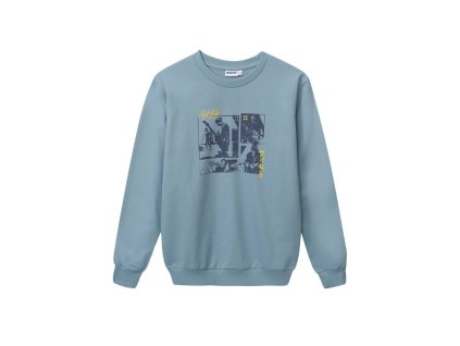 Chlapecká mikina Art Style - modrá - velikost 170