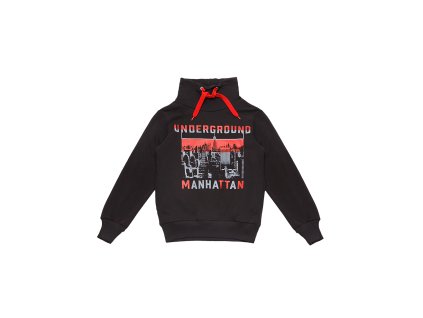 Chlapecká mikina Manhattan - černá - velikost 152