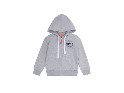 Chlapecká mikina na zip Surf Club - šedý melanž - velikost 122