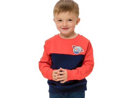 Chlapecká mikina Race - červená/navy - velikost 122