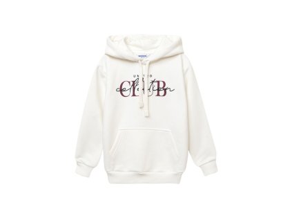 Chlapecká mikina s kapucí Club Collection - Mléčně bílá - velikost 170