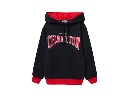 Chlapecká mikina s kapucí Champion - Černá - velikost 170