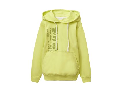 Chlapecká mikina s kapucí Strength - žlutá - velikost 152