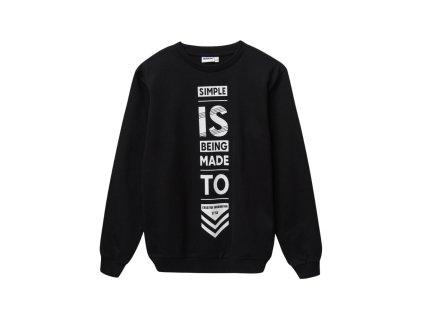 Chlapecká mikina Simple - černá - velikost 170