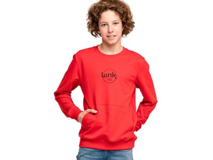 Chlapecká mikina WNK - červená - velikost 164