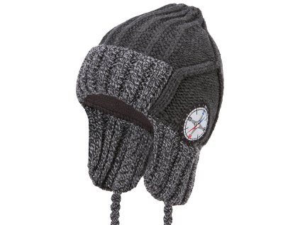 Chlapecká pletená čepice - 7987 - grafitová - pro obvod hlavy 54 cm
