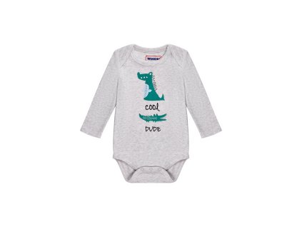 Chlapecké body s tepláčkami Cool Dude - šedý melanž/navy - velikost 92