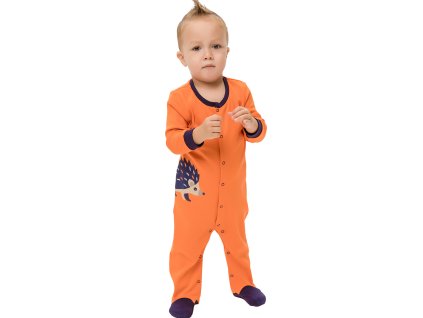 Chlapecké dupačky Ježek - oranžová - velikost 86