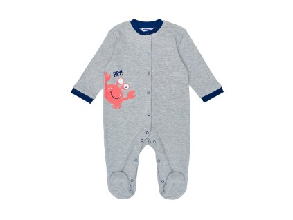 Chlapecké dupačky Krab - šedý melanž - velikost 80