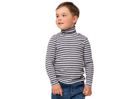 Chlapecké rolák Boys Zone - šedý melanž - pruhy - velikost 122