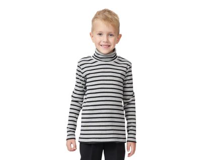 Chlapecké rolák Boys Zone - šedý melanž - pruhy - velikost 122