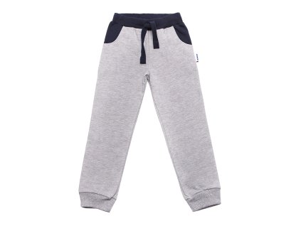 Chlapecké tepláky Space - šedý melanž - velikost 122