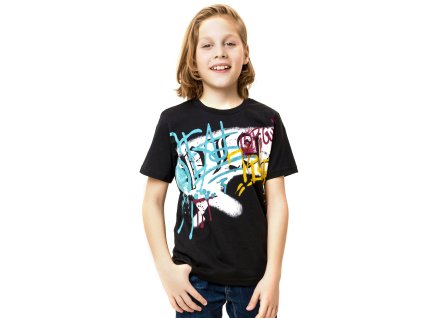 Chlapecké tričko Graffiti - černá - velikost 158
