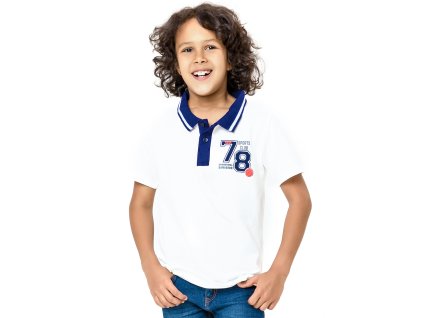 Chlapecké tričko Polo 78 - bílá - velikost 164