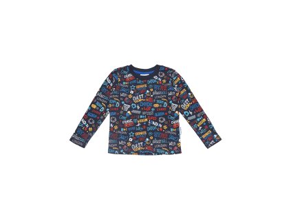 Chlapecké tričko s dlouhým rukávem London - navy - velikost 122