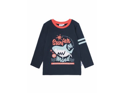 Chlapecké tričko s dlouhým rukávem Surfer - navy - velikost 122