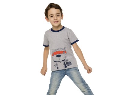 Chlapecké tričko Superpower - šedý melanž - velikost 122