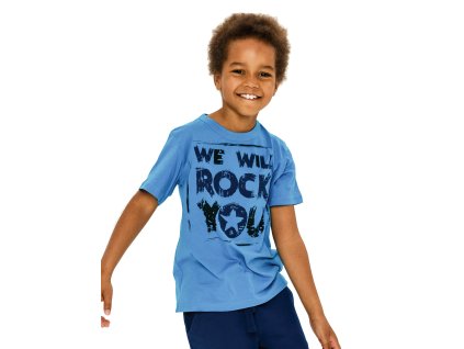 Chlapecké tričko We Will Rock You - modrá - velikost 152