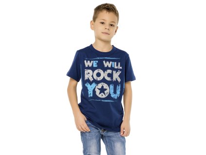 Chlapecké tričko We Will Rock You - navy - velikost 152