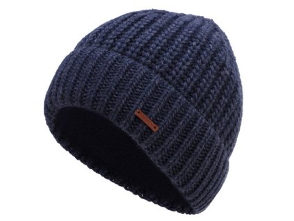 Pánská pletená čepice - 0937 - tmavě modrá - pro obvod hlavy 59 cm