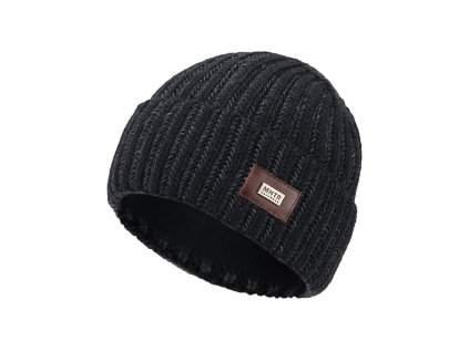 Pánská pletená čepice - 8649 - černá - pro obvod hlavy 59 cm
