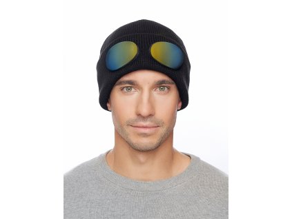 Pánská pletená čepice - 8817 - černá - pro obvod hlavy 59 cm