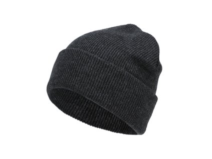 Pletená čepice pro teenagery - 9004 - antracitová - pro obvod hlavy 56 cm