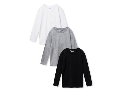 SET - 3ks - Tričko s dlouhým rukávem - více barev - velikost 170
