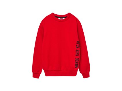 Unisex mikina Maybe - Červená - velikost 170