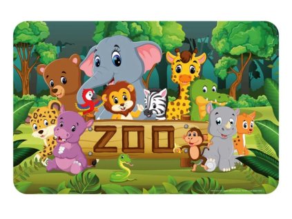 Dětská jídelní podložka ZVÍŘATA ZOO 43x28