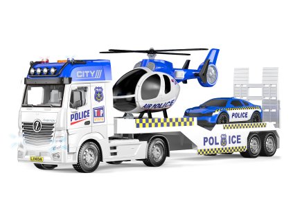 189237 auto policie tahac 55 cm a helikoptera s efekty set