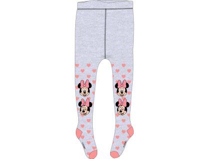 Dívčí punčocháče MINNIE se srdíčky šedé