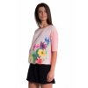 Be MaaMaa Těhotenské triko/halenka s potiskem květin - růžové, vel. M - M (38)