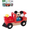 Brio BRIO DŘEVO Set vláček lokomotiva + postavička Myšák Mickey Mouse
