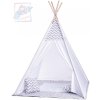 Woody WOODY Stan dětský indiánský 124x170x124cm set bílé TeePee + polštářek 2ks