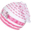 Pletená čepička-šátek New Baby kočička fialová